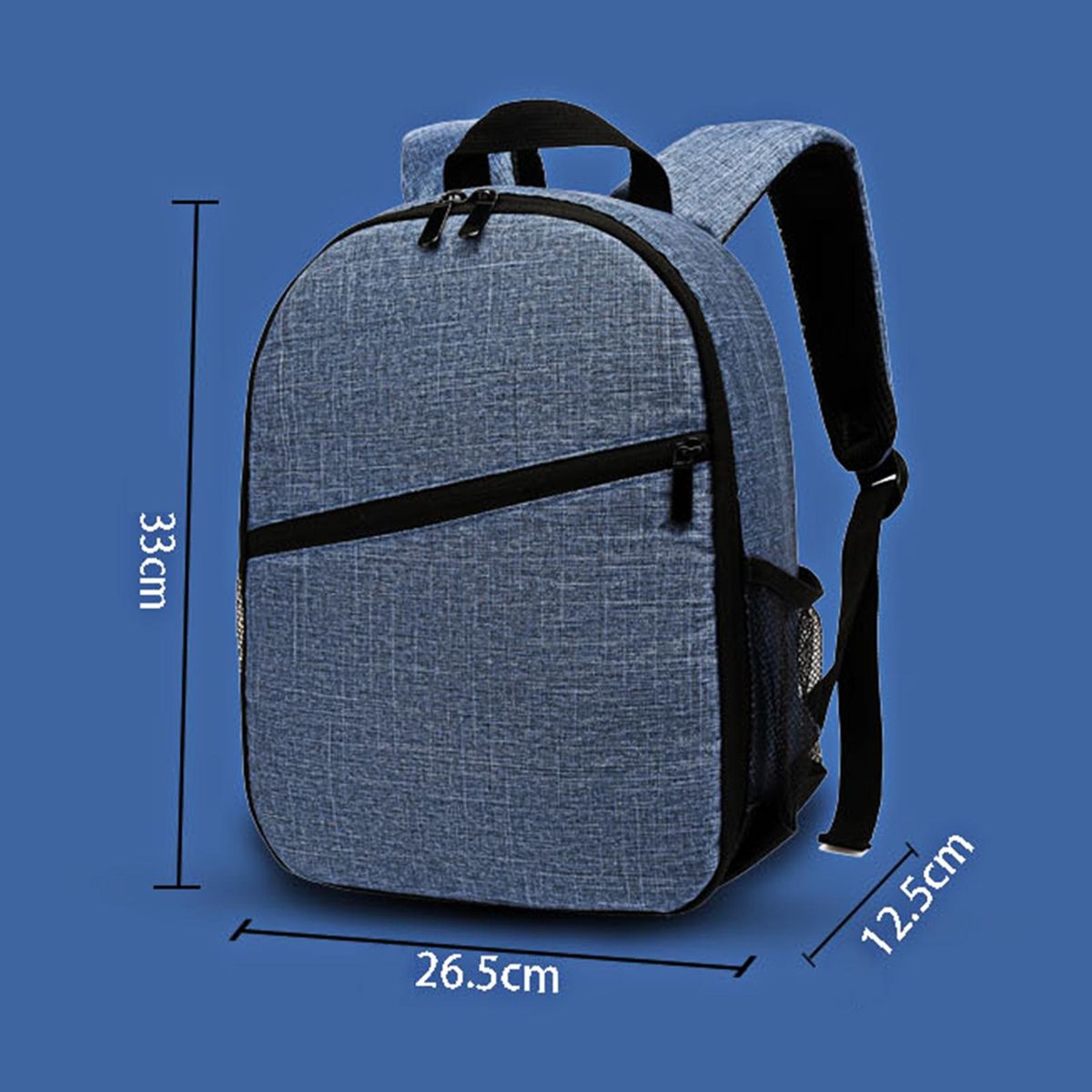 Camera Storage Pouch Nylon Digital Camera Carrying Backpack Grey