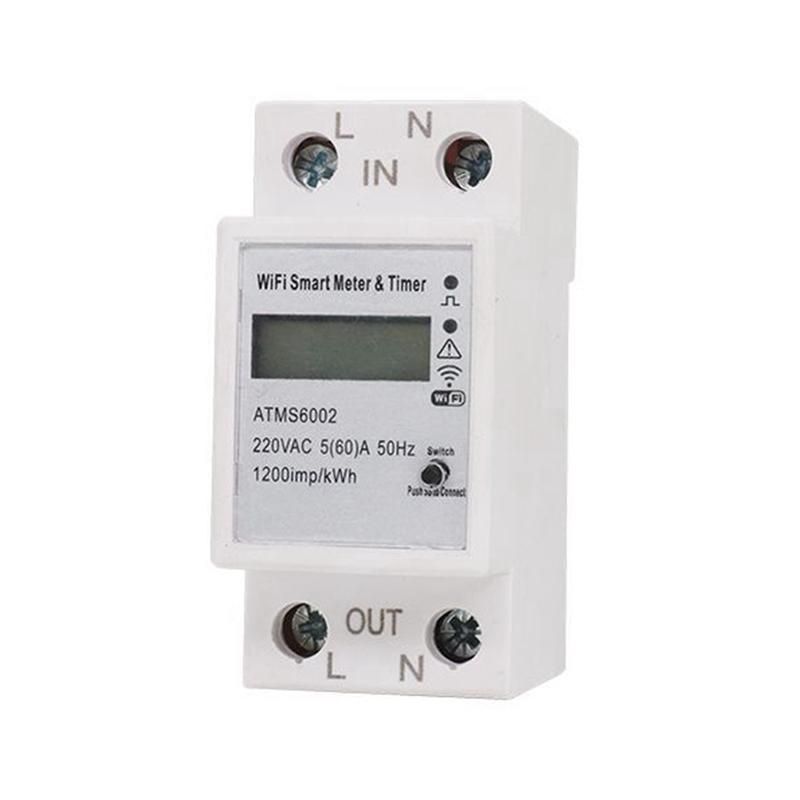 ATMS6002 Single Phase DIN Rail Electric Energy Meter Tuya Smart WiFi Meter WIFI Remote Meter Wifi Metering Switch