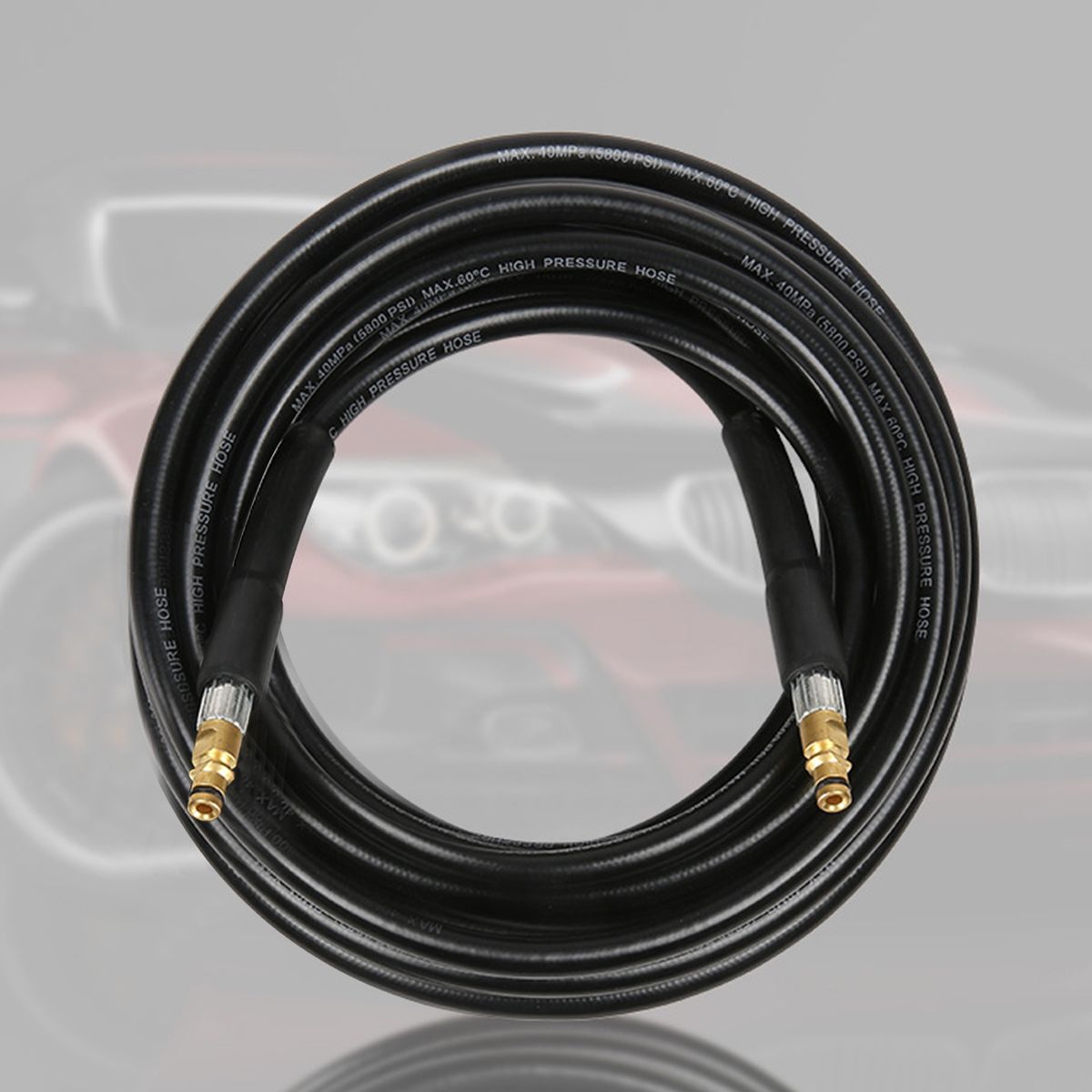 15M High Pressure Washer Hose 5800psi Rubber Hose Car
