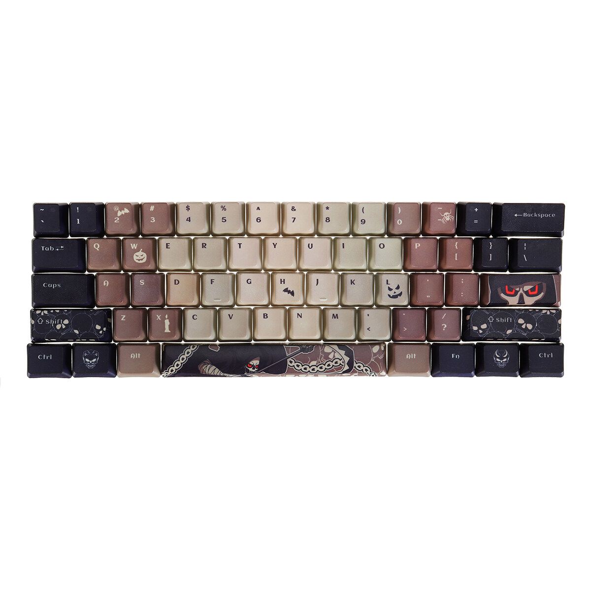 Feker PBT Five-sided Sublimation OEM Height 108 Key Halloween Theme Mechianical Keyboard Keycap With Key Puller