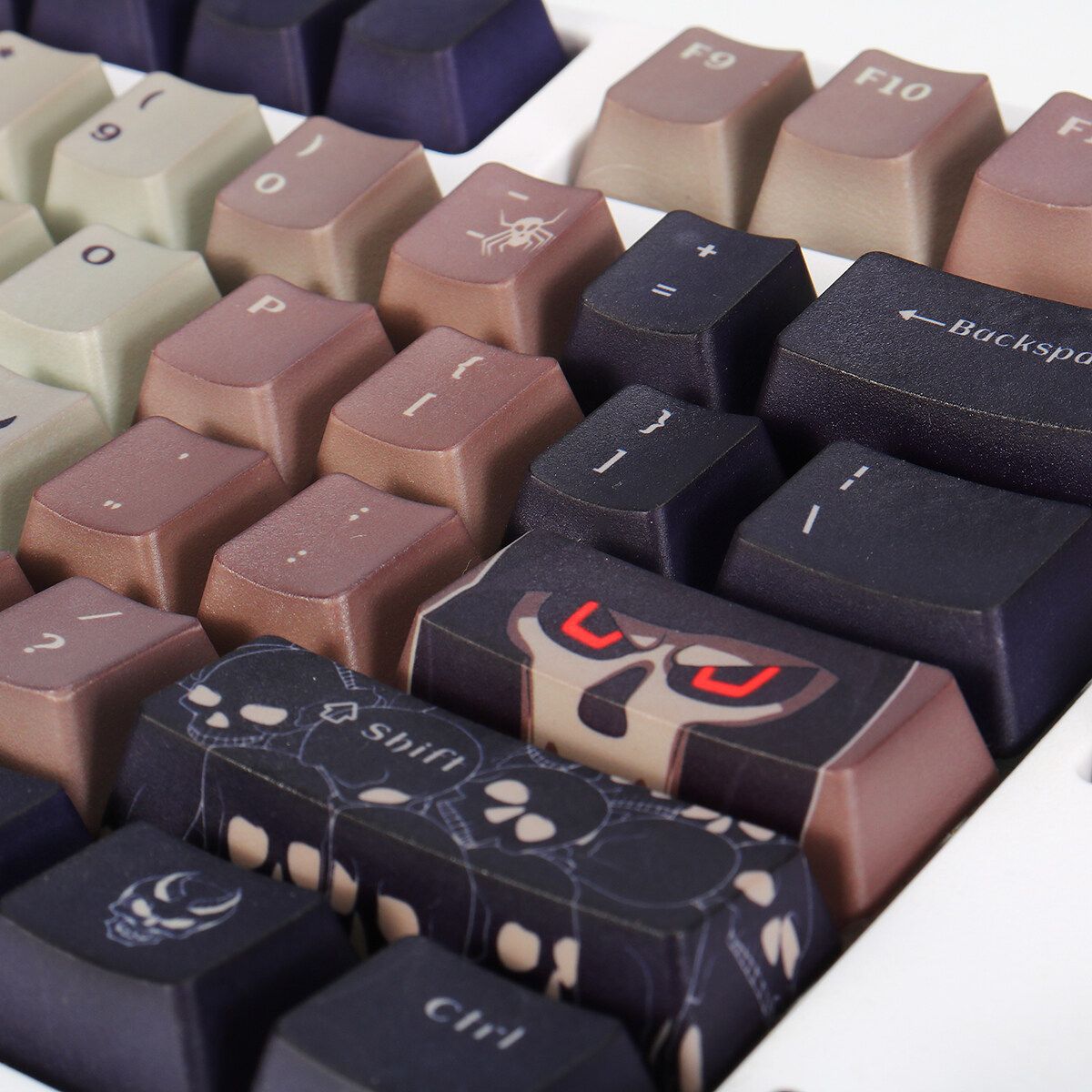 Feker PBT Five-sided Sublimation OEM Height 108 Key Halloween Theme Mechianical Keyboard Keycap With Key Puller