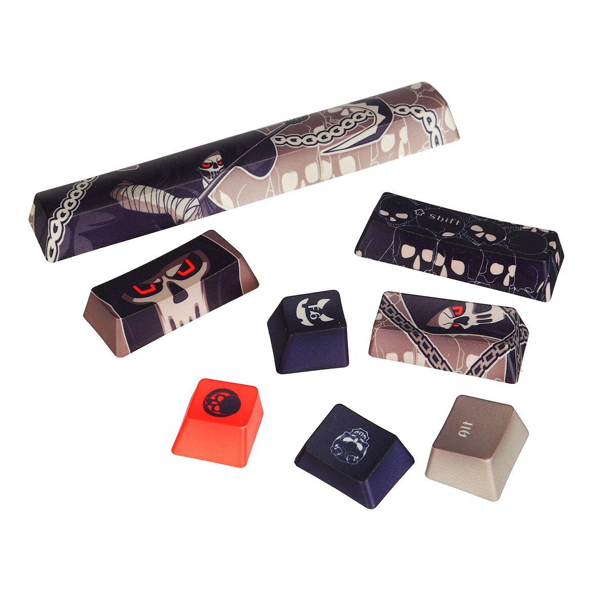 Feker PBT Five-sided Sublimation OEM Height 108 Key Halloween Theme Mechianical Keyboard Keycap With Key Puller