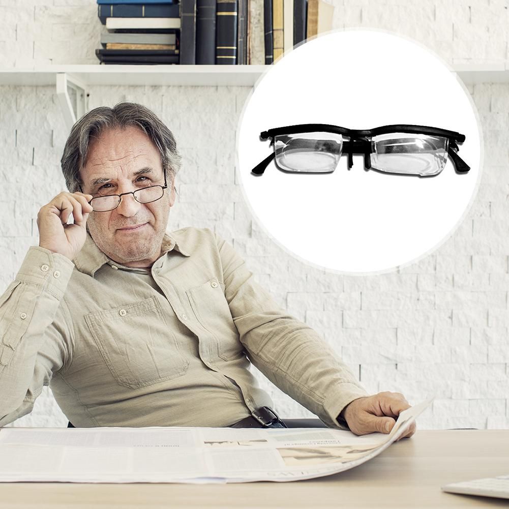 Adjustable Glasses Non-Prescription Lenses For Nearsighted Farsighted Computer Reading Driving Uni Variable Focus Glasses