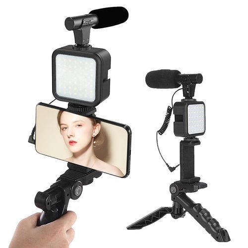 Vlogging Kit Potable Handheld Gimbal Phone Stabilizer