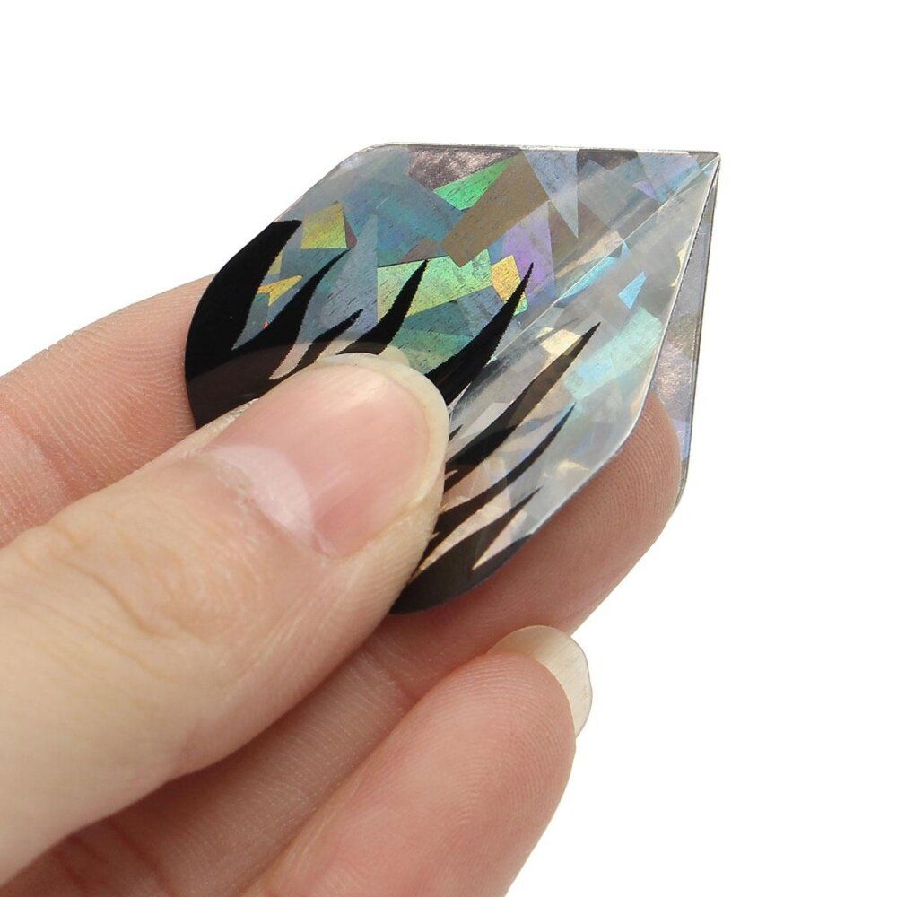 3Pcs 2D Bling Cool Sports Darts Flights Laser Black Sliver Tail Wing PET