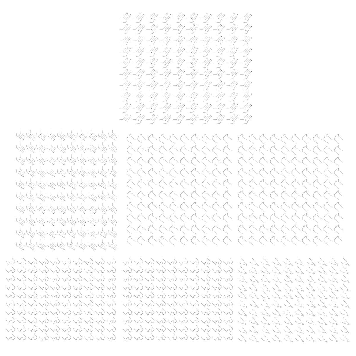700 PCS Automotive Plastic Repair Welding Nail Standard Pre Cut Wave Staples Bumper Bodywork Repairs Machine Welding Hot Stapler