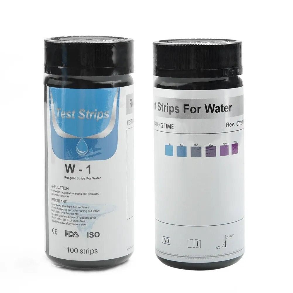 50PCS Water Total Hardness Test Strips Quick And Easy Testing Kit 0-425 PPM New Water Quality Test Strip For Testing Hardness PH