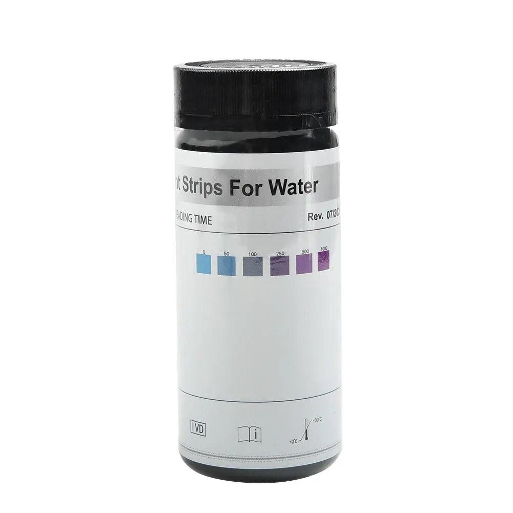 50PCS Water Total Hardness Test Strips Quick And Easy Testing Kit 0-425 PPM New Water Quality Test Strip For Testing Hardness PH