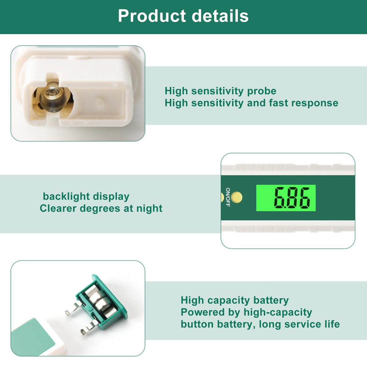 Digital PH Meter PH Tester Water Quality Tester Temperature Function