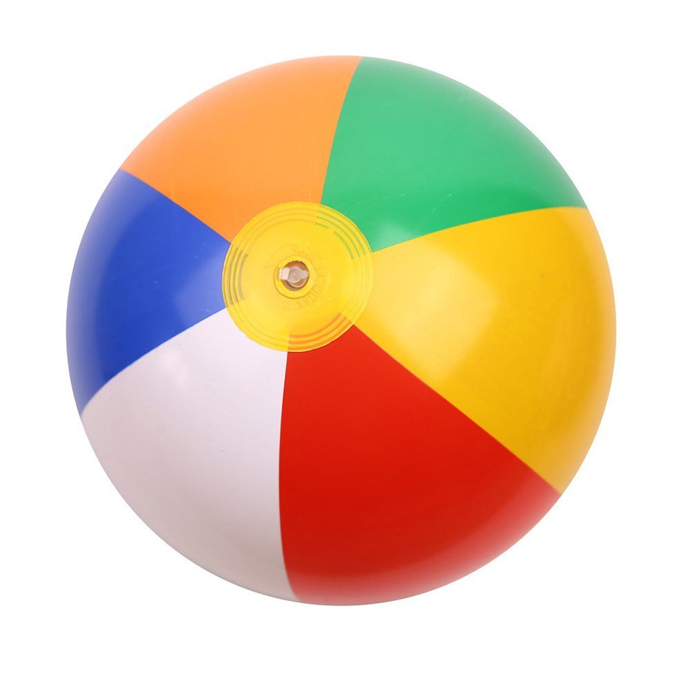 Inflatable Bea H Ball Inflator Water Balloon Summer Outdoor Bea H Swimming Toy-Colorful-12 Inches 30cm