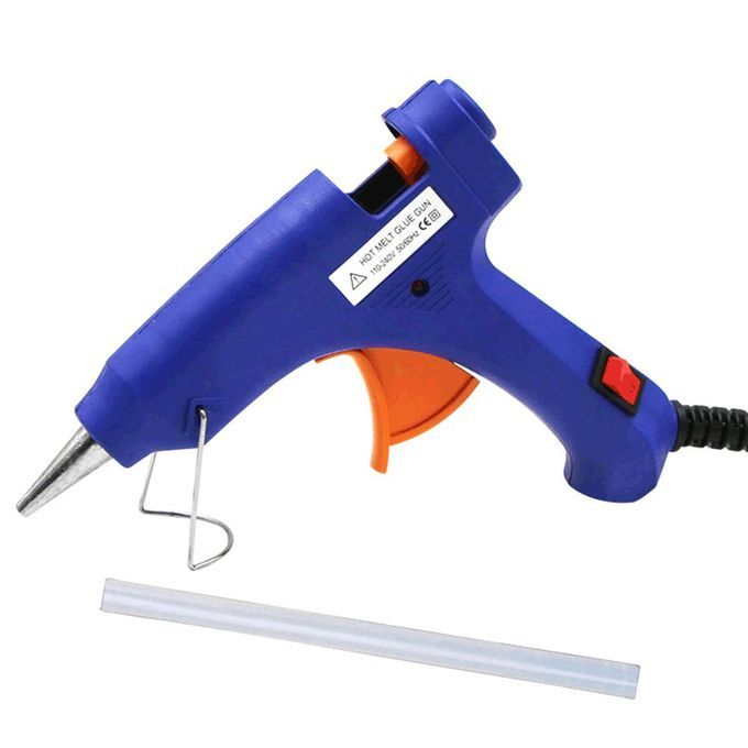 20W Mini Hot Melt Glue Gun With 1pc Sticks For DIY Handworking Repair Blue