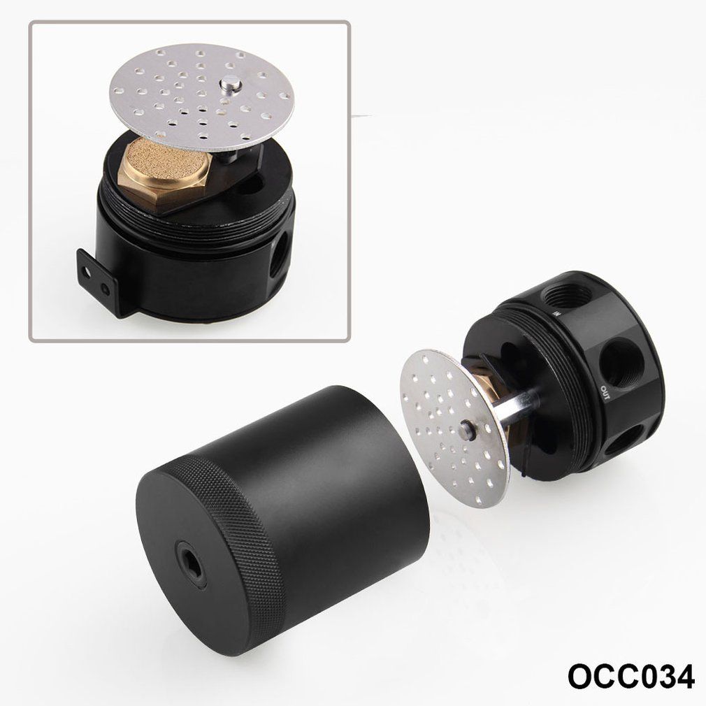 Universal 3 Port Oil Catch Can Tank Compact Baffled Air-Oil