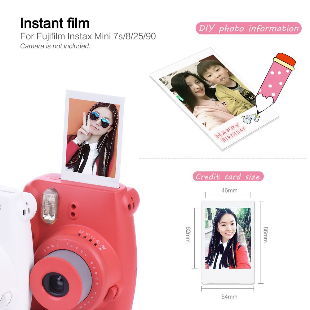 Fujifilm Instax Mini 20 Sheets White Film Photo Paper
