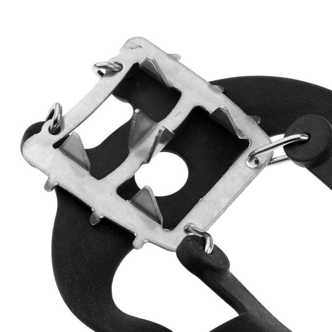 Kids Adults Ice Crampons Cleats Grips Unisex Walking Gear Anti Black M