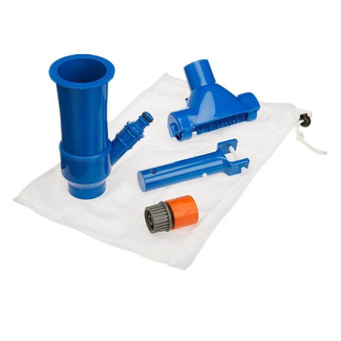Swimming Pool De Ontamination Brush Swimming Pool  Leaning Va Uum Brush Fish Pond Va Uum  Leaner With Mesh Bag-blue