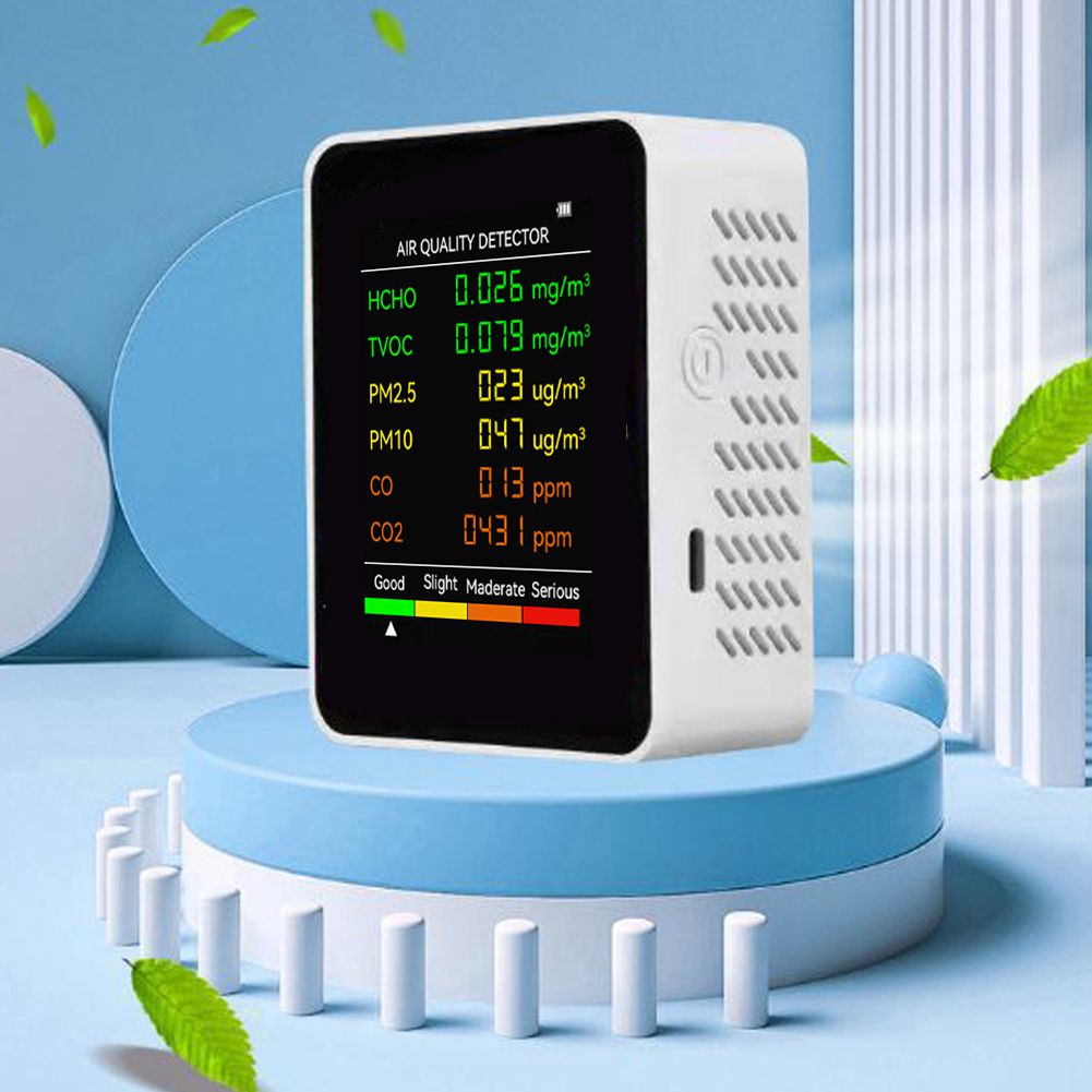 6 In 1 PM2.5 PM10 HCHO TVOC CO CO2 Multifunctional Air Quality Detector