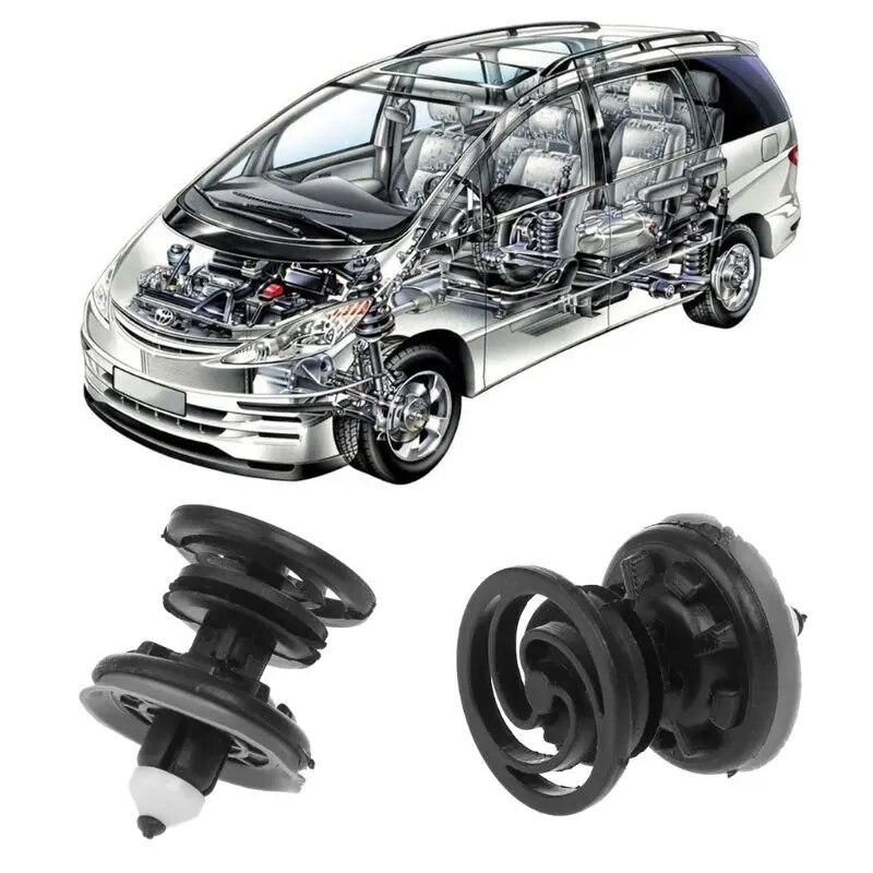 10PCS Black Car Interior Door Trim Panel Card Clips For Touran Tiguan Golf Passat Polo A6