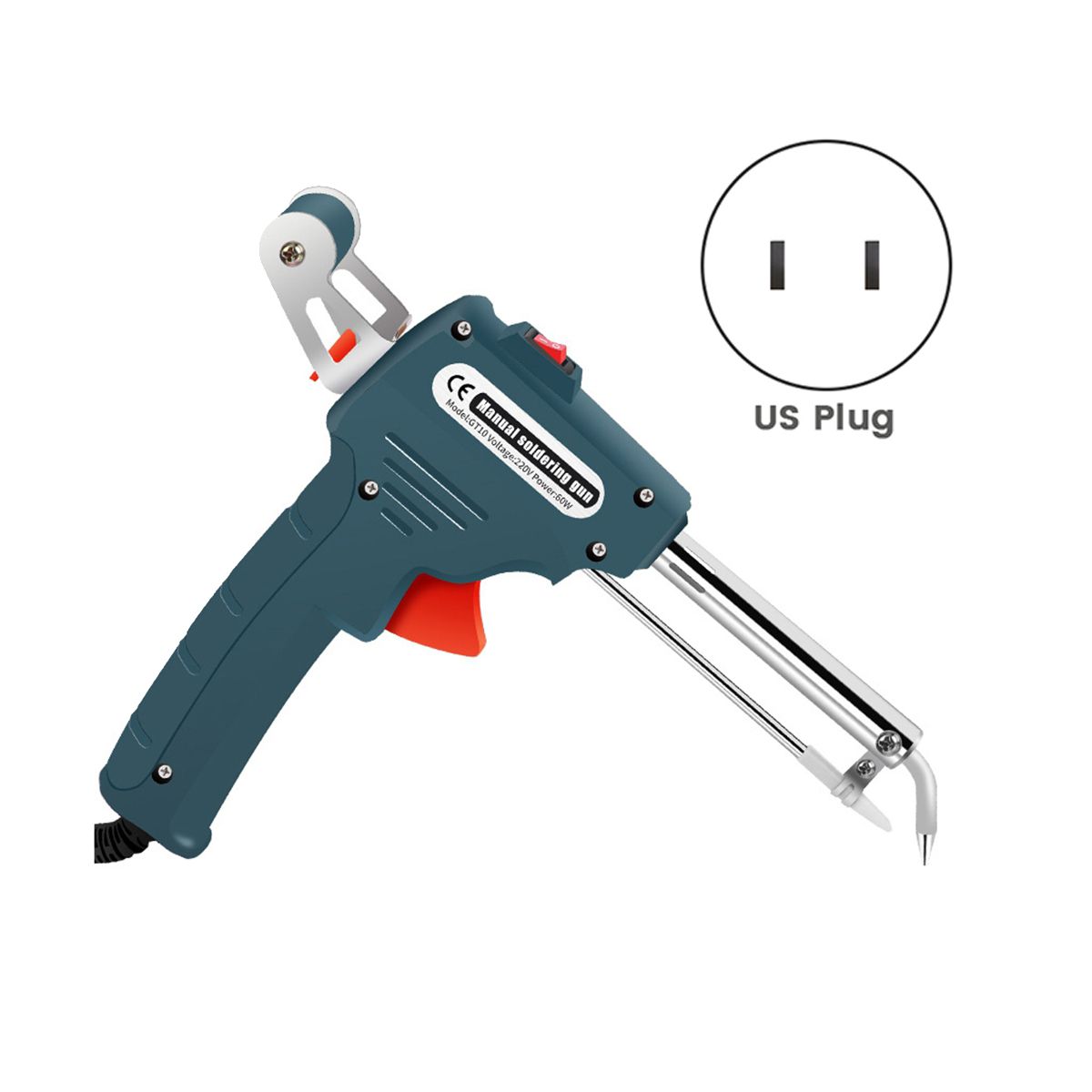 Electric Soldering Iron 60W Hand-Held External Heating Automatically Send Tin Welding Repair Tools US Plug