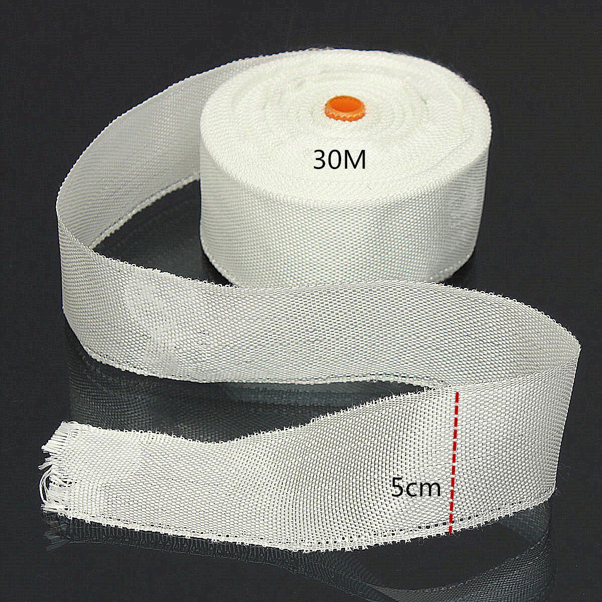 Teamtop 2" 33 Yards Fiberglass Cloth Tape E-Glass Glass Fiber Plain Weave 5cm X 30m