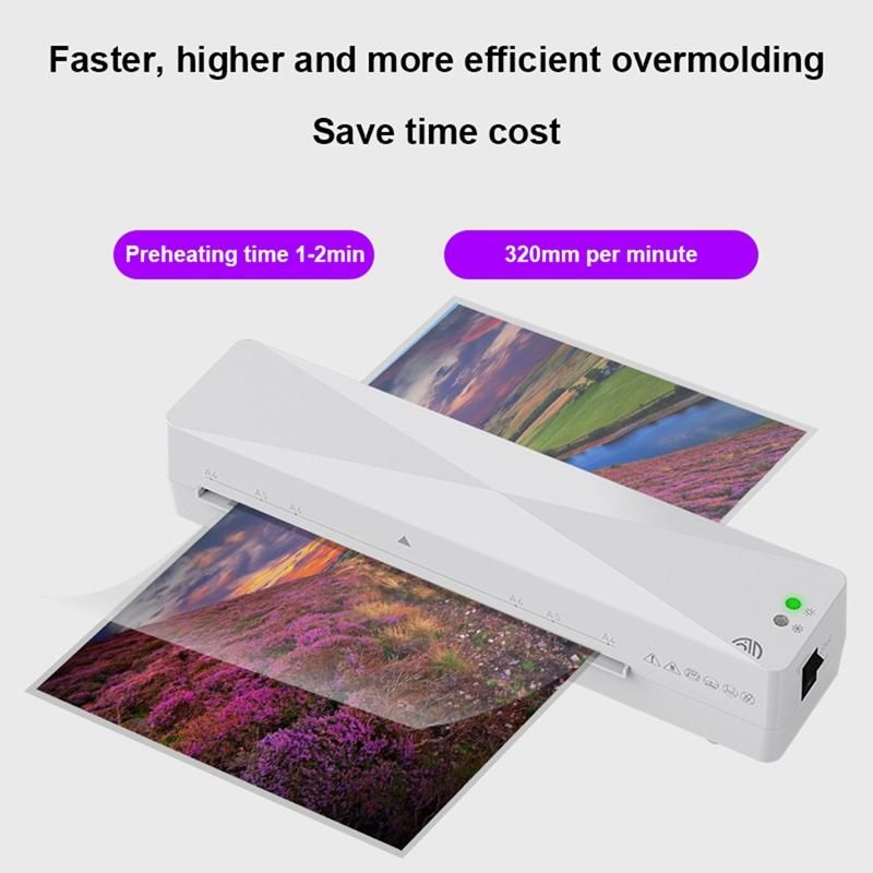 A4 Hot Press Automatic Plastic Sealing Machine+Paper Cutter+