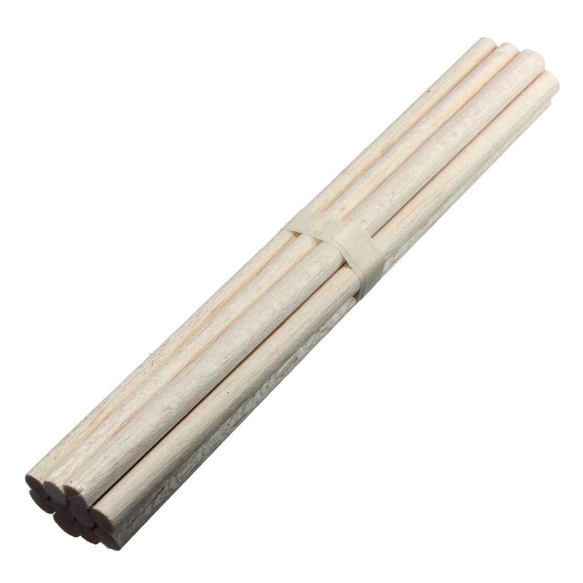 10Pcs 8" Round Wooden Stick Dowel Sweet Tree Making Trunk Pole Hobby Craft