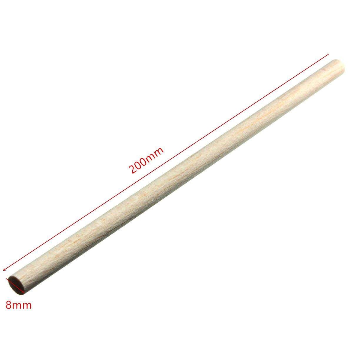 10Pcs 8" Round Wooden Stick Dowel Sweet Tree Making Trunk Pole Hobby Craft
