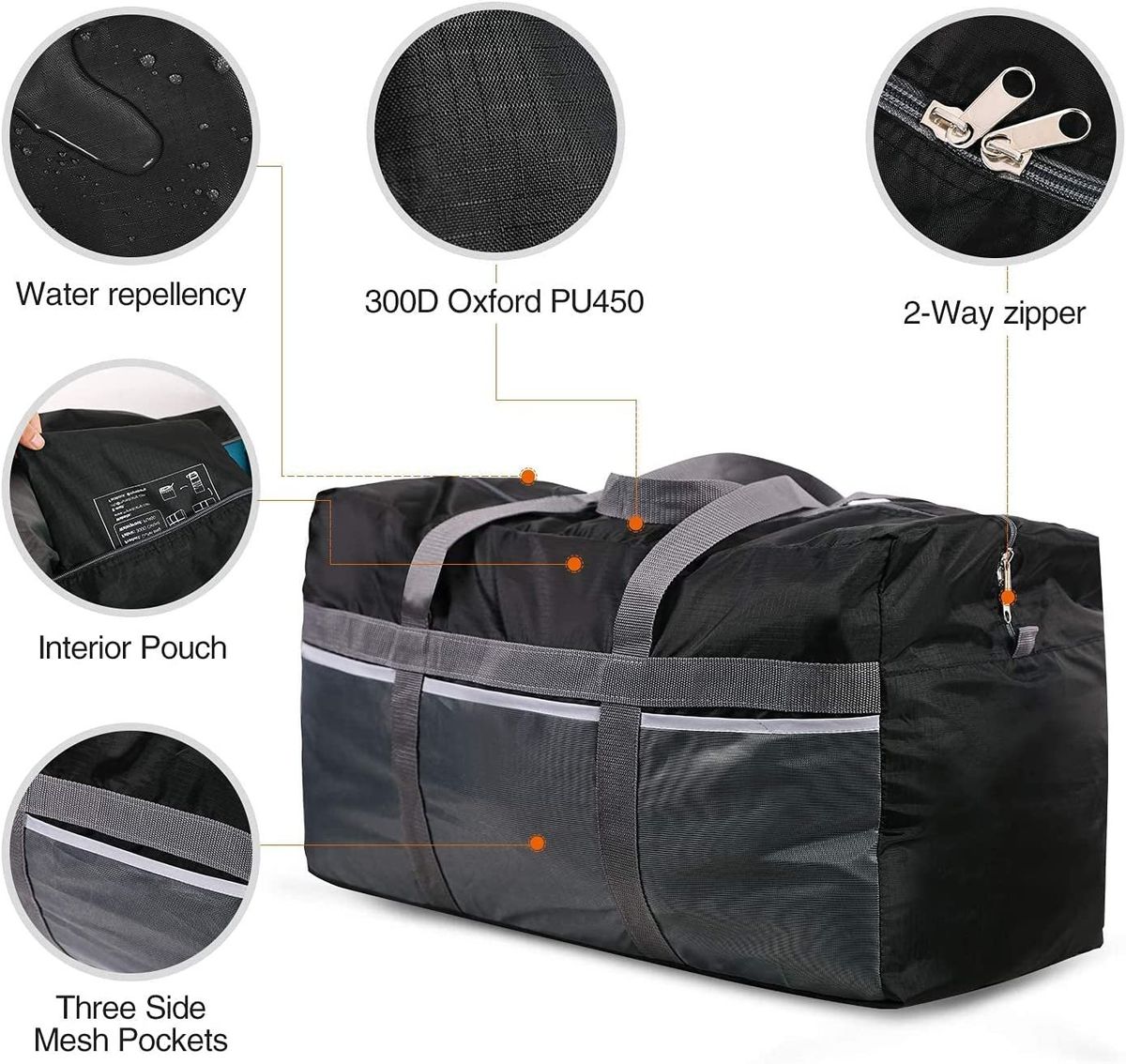 REDCAMP 60\/75\/96L Extra Large Duffle Bag Lightweight