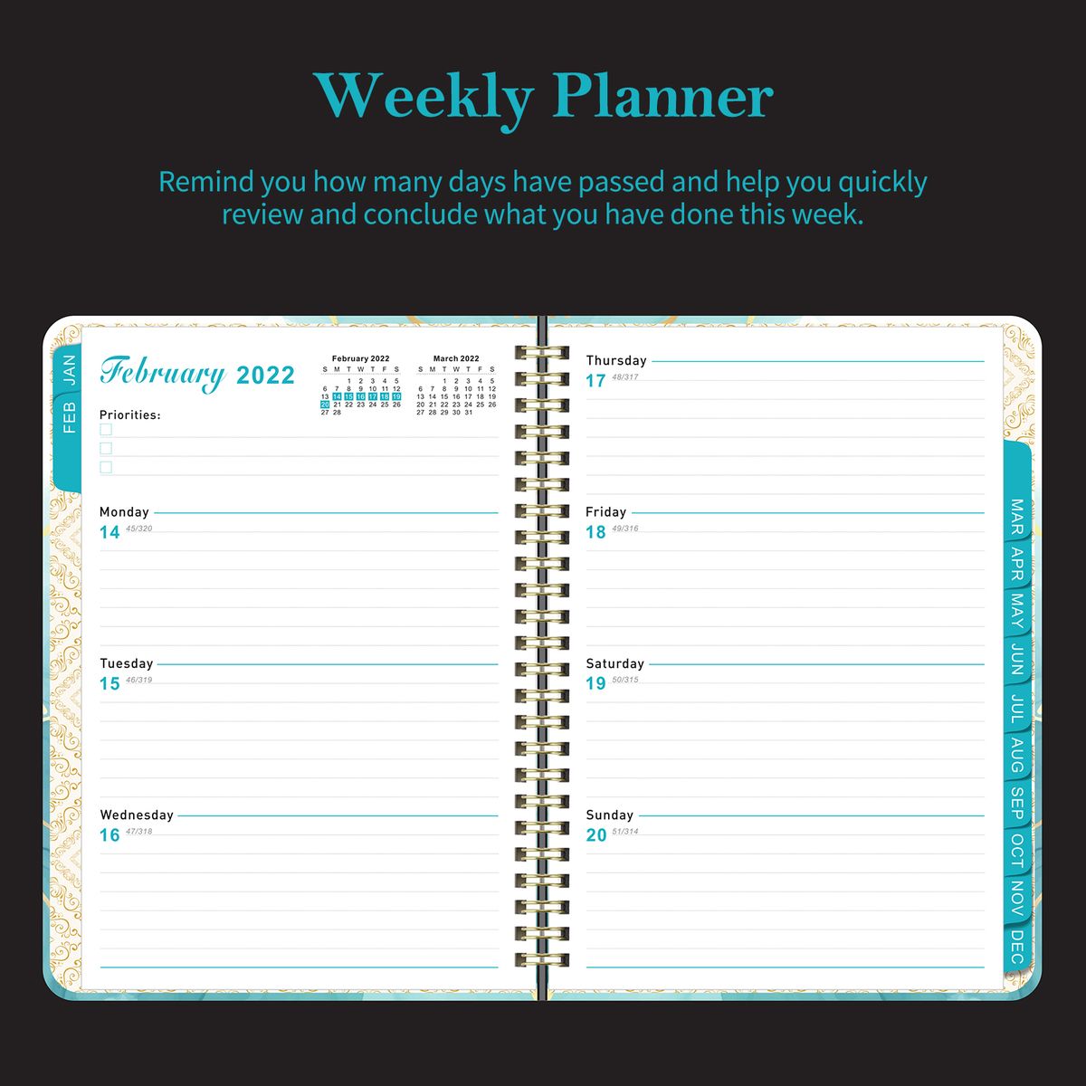2023 Planner 365 Days Monthly Weekly Planner To Do List A5