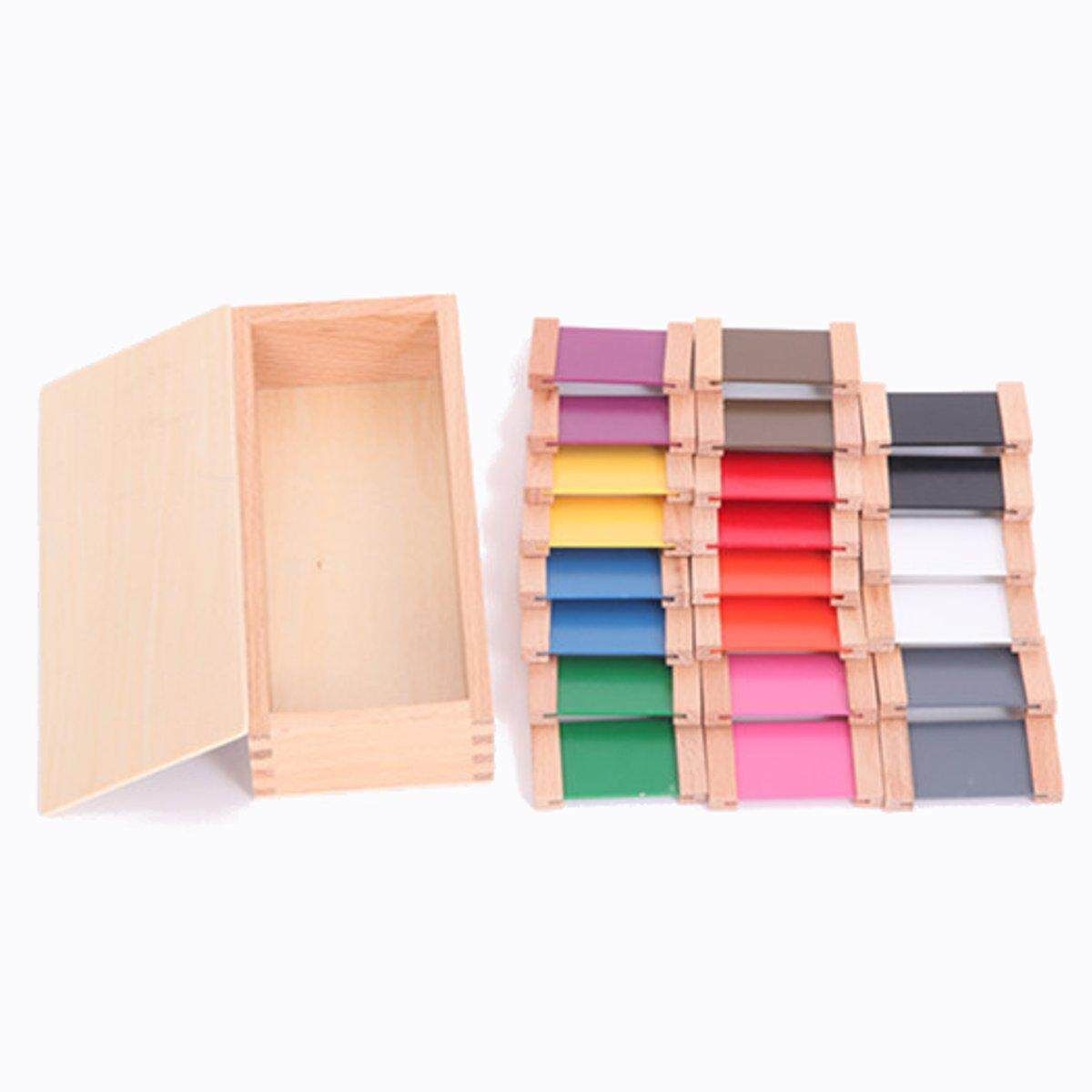 Wooden Montessori Tablet Preschool Educational School Learning Toy Set Apricot