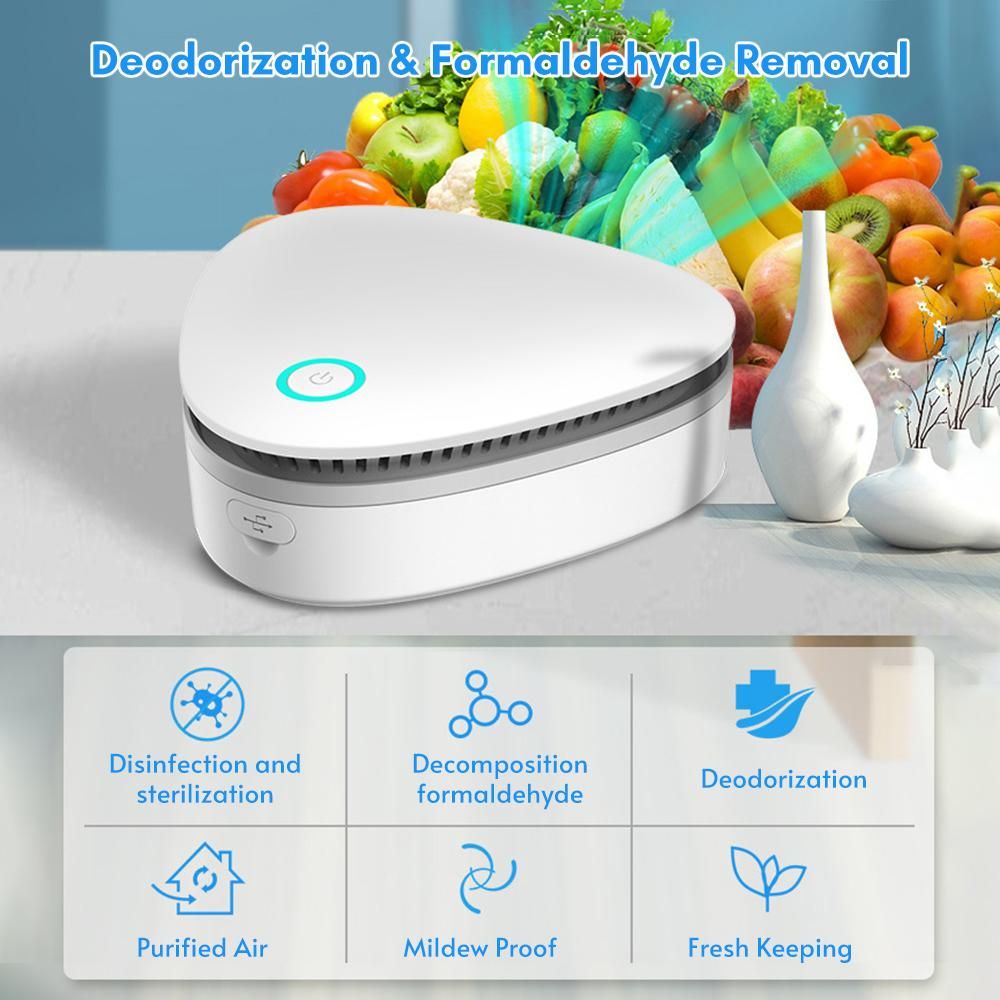 Fridge Deodorizer Mini USB Fridgerator Freashener Deodorizer Odor Eliminator Ozone Generator for Car Closet   Wardrobe Toddler Toy Pet Nest