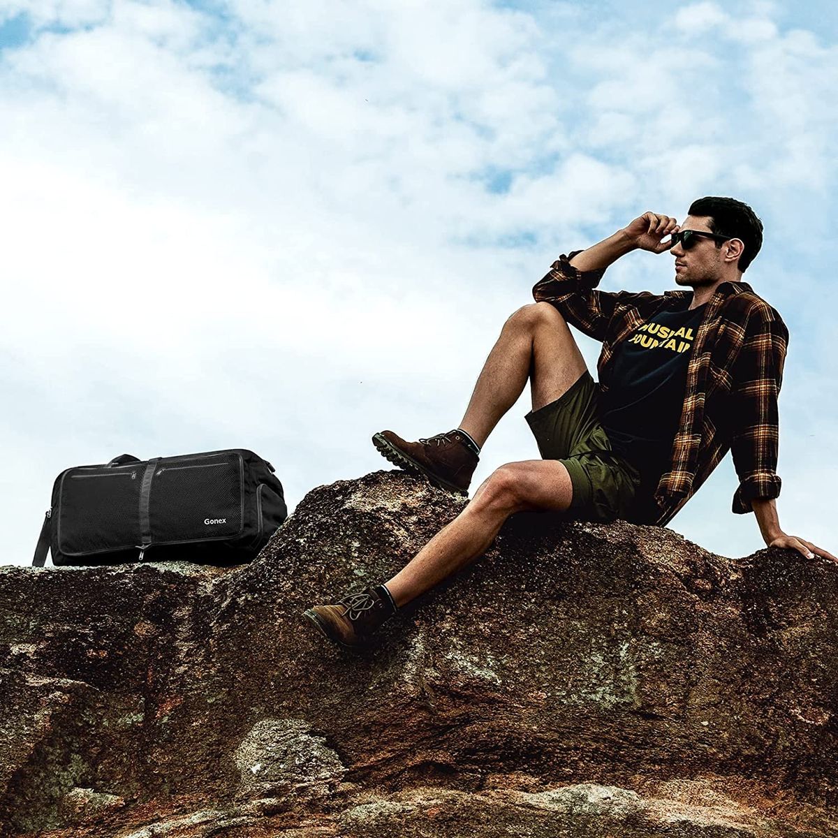 Gonex 100L 150L Large Foldable Travel Duffle Bag With Shoes
