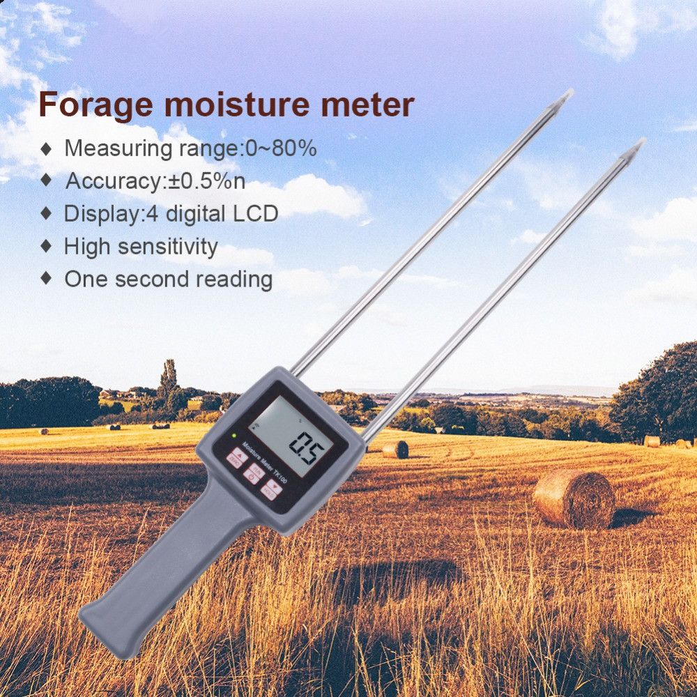 TK100 Portable Digital Multifunctional Moisture Meter For Grains  Plastic Granule Soap Powder Soil