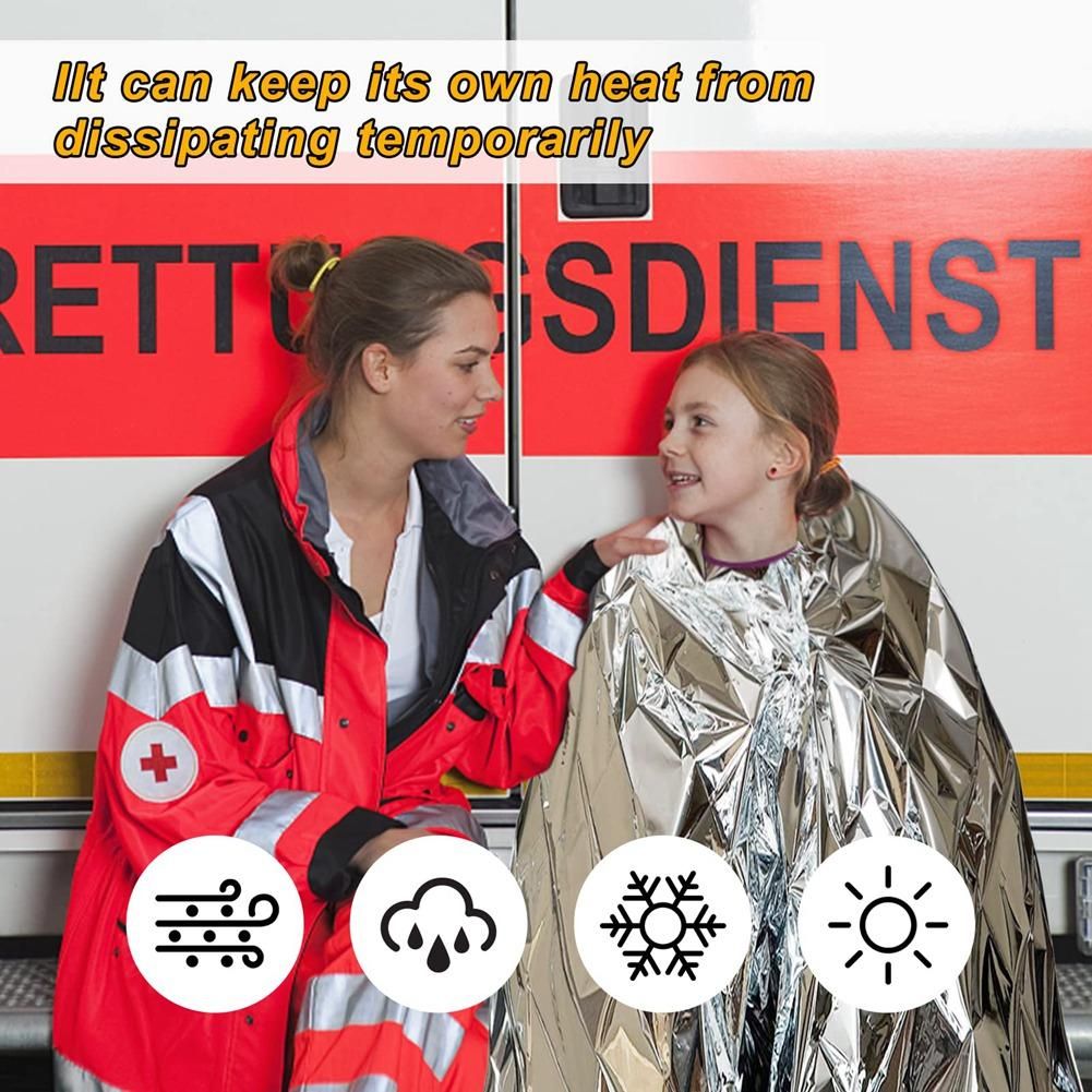 12 Pack Emergency Blanket, Thermal Foil Blankets First Aid