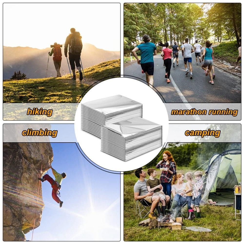 12 Pack Emergency Blanket, Thermal Foil Blankets First Aid