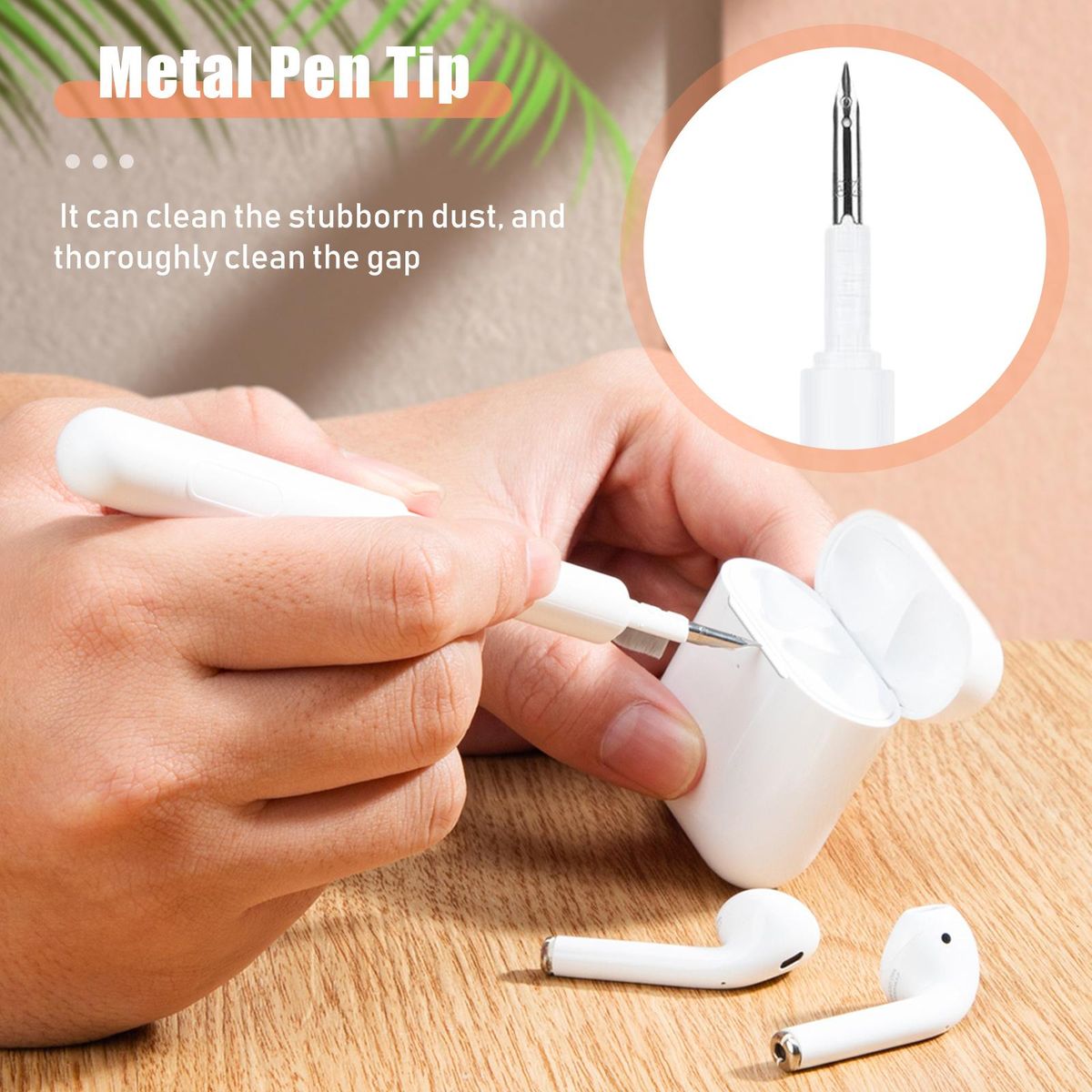 4 in 1 Cleaning Pen for Earphones Multifunctional Headphone Cleaning Pen Brush for Earphones Case Earbuds Cleaning Tools for Cameras Laptops Computer Keyboard