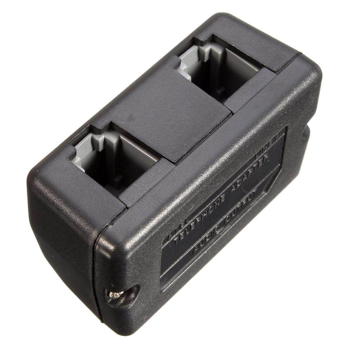 5pcs Black 3.5mm Dictaphone Telephone Recording Adapter For Digital Voice Recorder