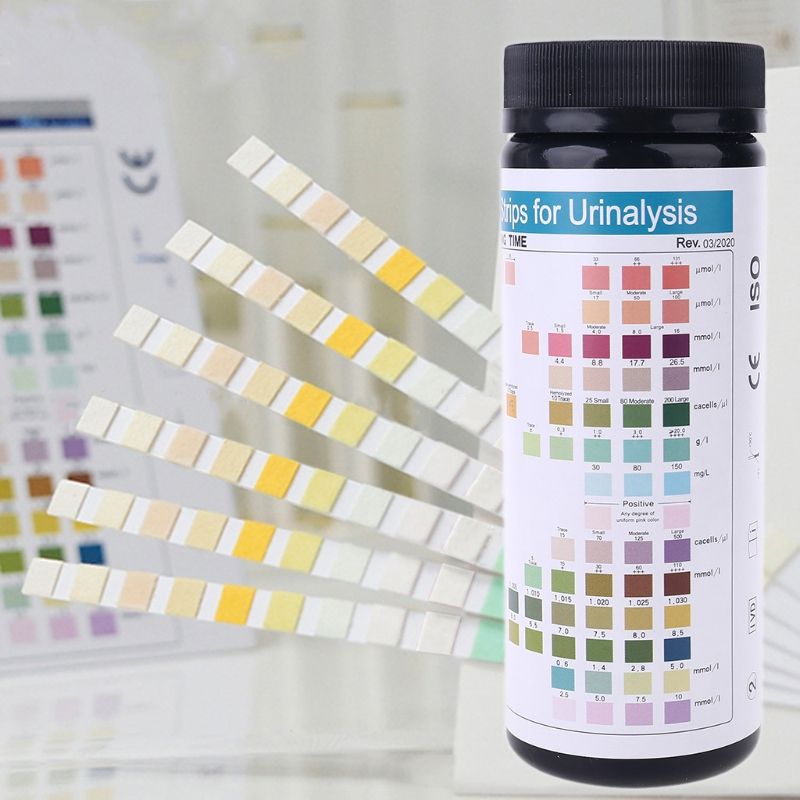 URS-14 100strips Urinalysis Reagent Test Paper Urine Test Strips Leukocytes, Nitrite, Urobilinogen, Protein, PH, Ketone