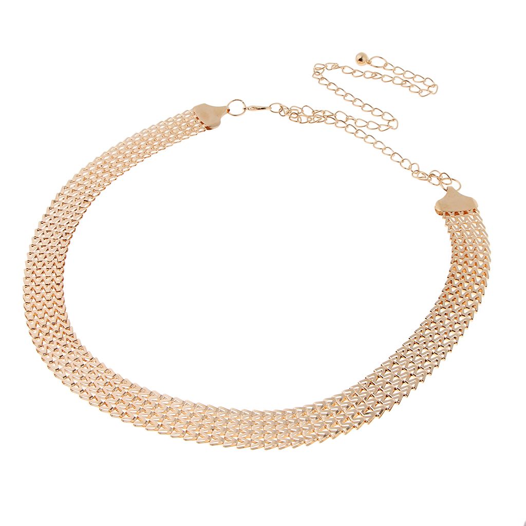 Women   Ladies   Stylish   Wave   Golden   Waist   Belt   Modern