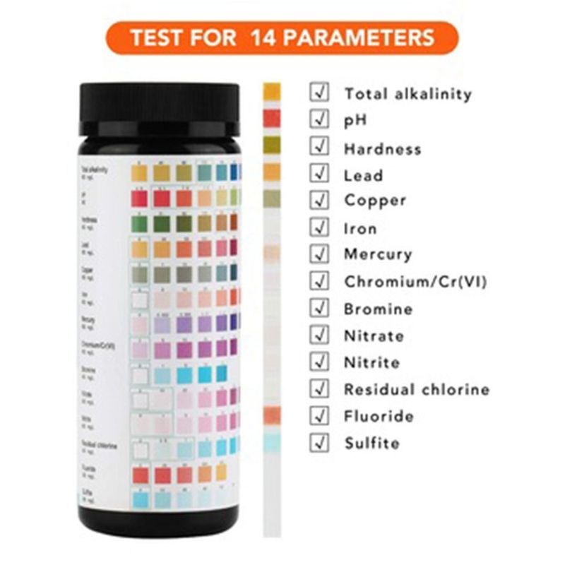 16-in-1 Water Test Strips Water Quality Test Kit Spa Test Strip For Hot Tubs Testing Calcium And Magnesium