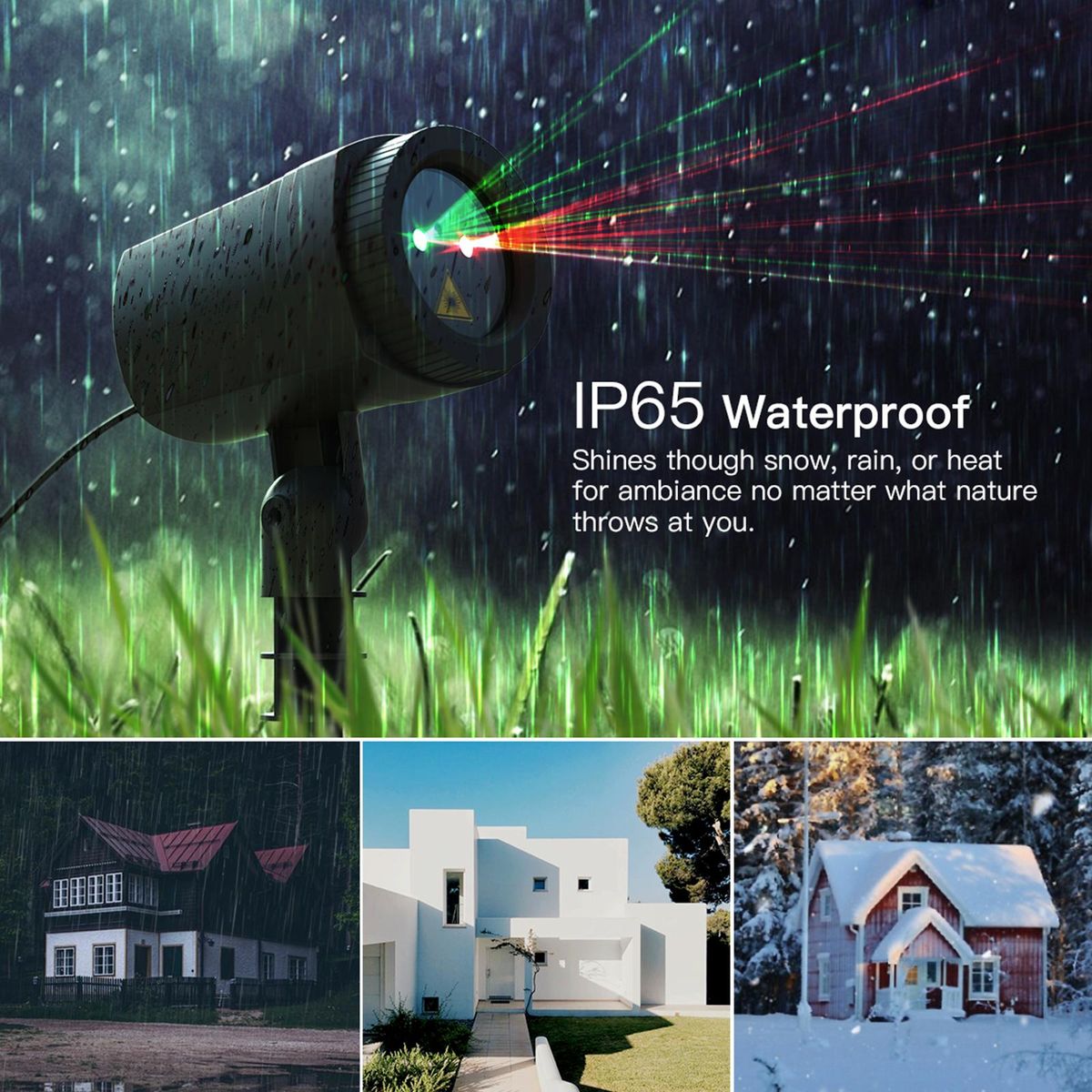 Christmas Projector Light Star Projector Light Sensor 10 Modes IP65 Waterproof Party and Garden Decoration