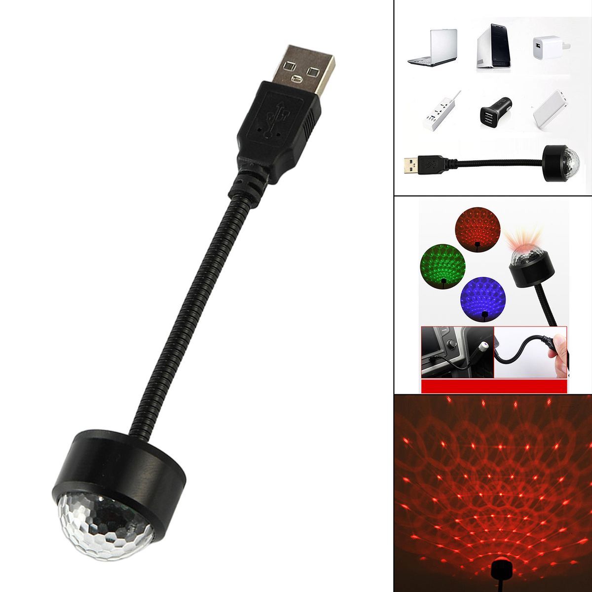 USB  Lights Flexible Plug And Play Multiple Color