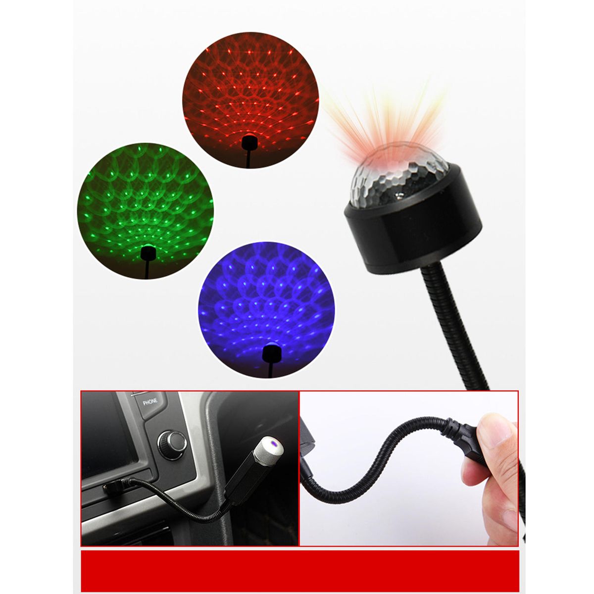 USB  Lights Flexible Plug And Play Multiple Color