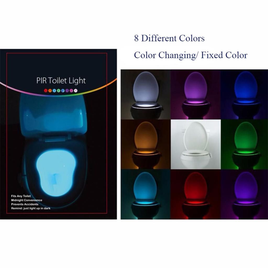 Motion Activated LED Night Light Toilet Seat 8 Colors