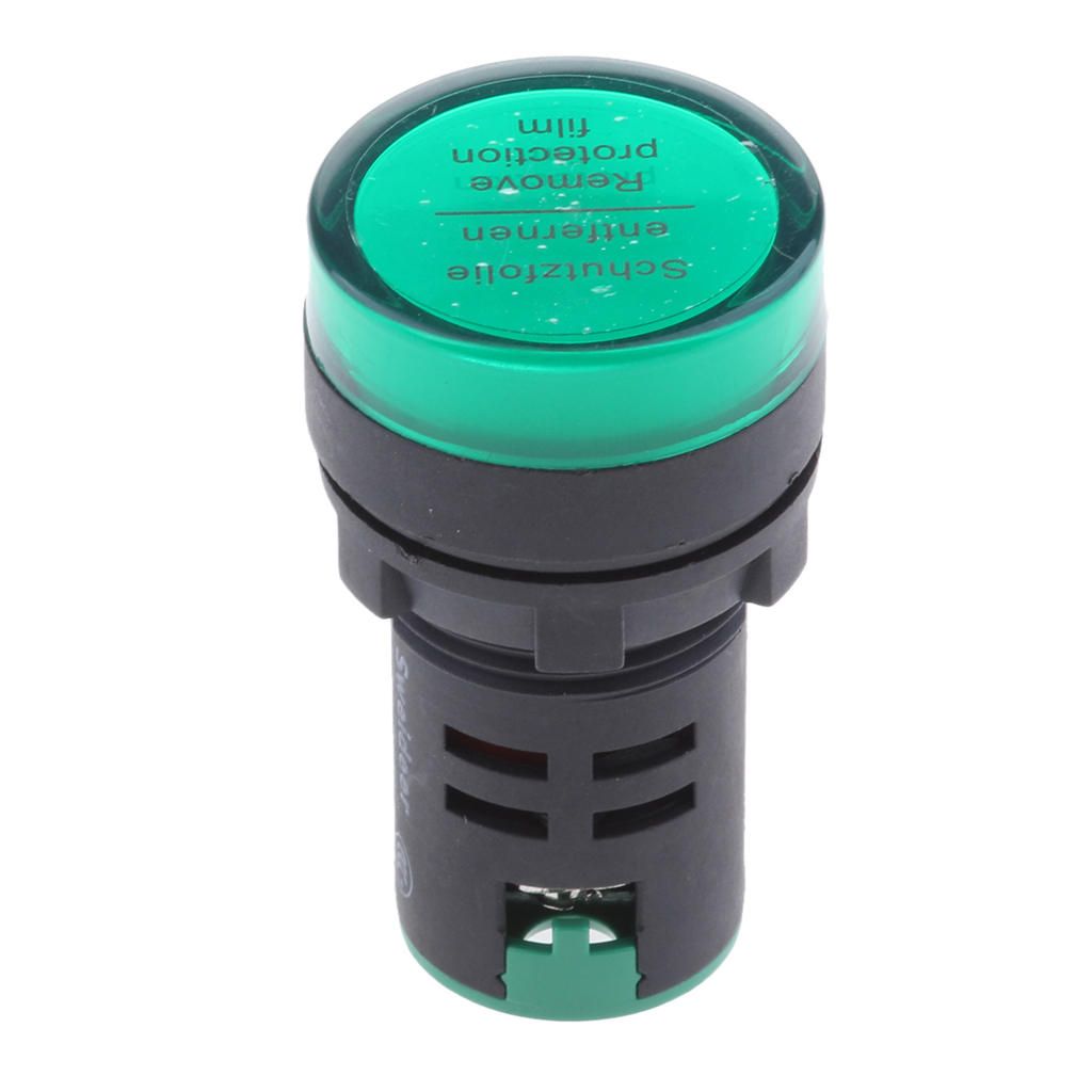 22mm AC 220V 20mA Green LED  Light Panel Indicator , AD16-22DS Green