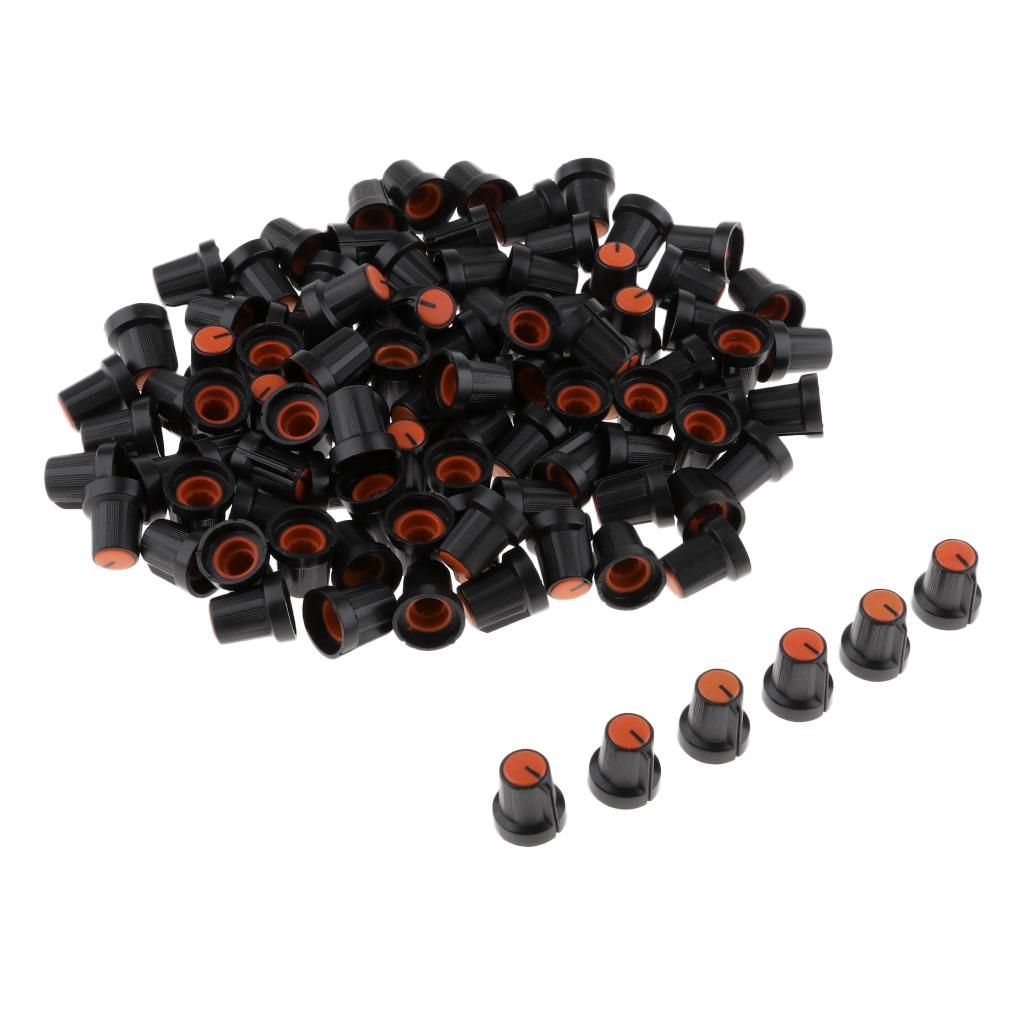 Approximately 100 Mini Caps 6mm Potentiometer Control Volume Orange