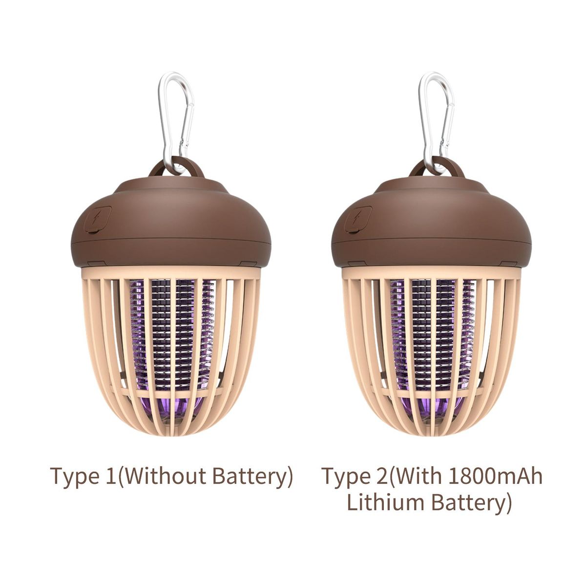 Mosquito Killer Waterproof USB Hanging Bug Zapper Portable Camping Trap Lamp Non-Toxic Electric Mosquito Lamp Insect Mosquito Attracts Fruit Flies for Home Bedroom Outdoor