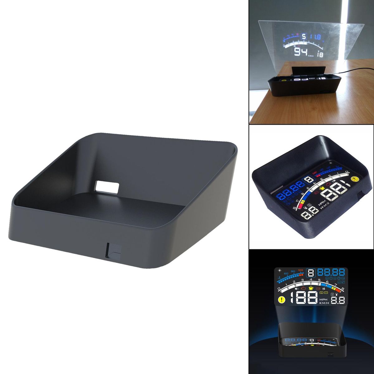 Car Digital Speedometer HUD  Display Windshield For Ash-4E