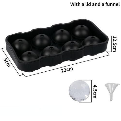 4/6/8/15 Silicone Ice Cube Mold Black Ice Ball Mold Round Square Ice Tray Mold Food Grade Reusable Ice Maker Ice Cream Tools
