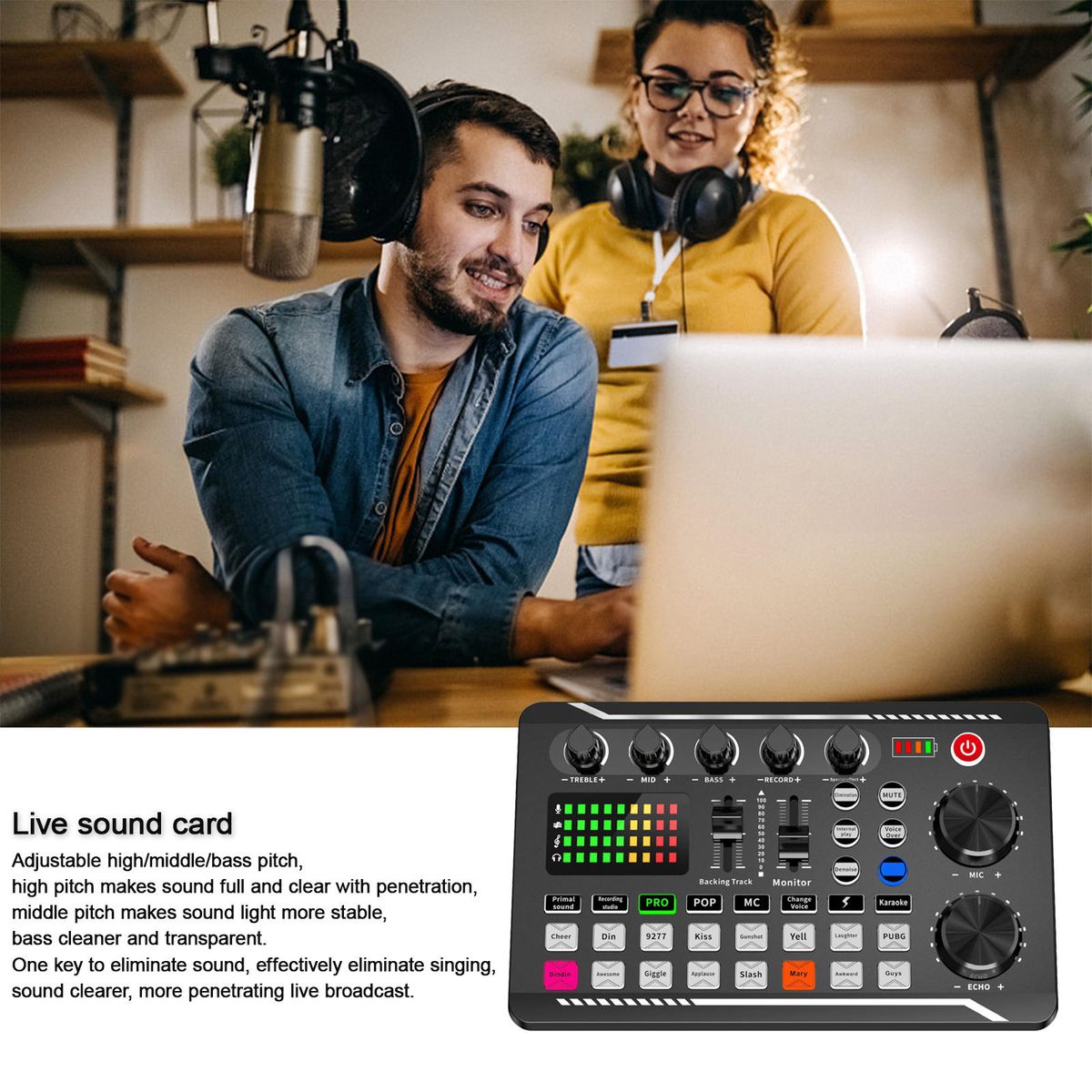 F998 Audio  Card 16 Effects For Audio Playback