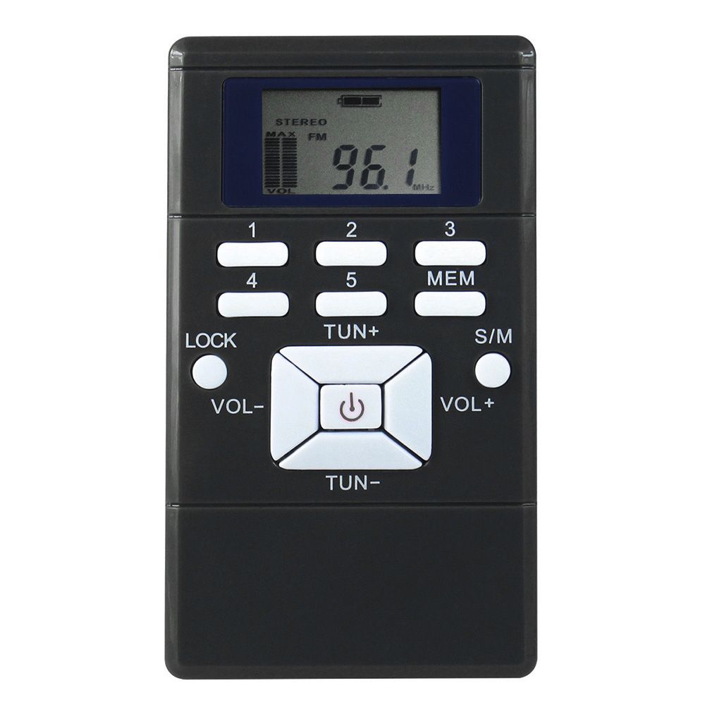 Mini Portable DSP Stereo FM Radio Digital Clock Receiver